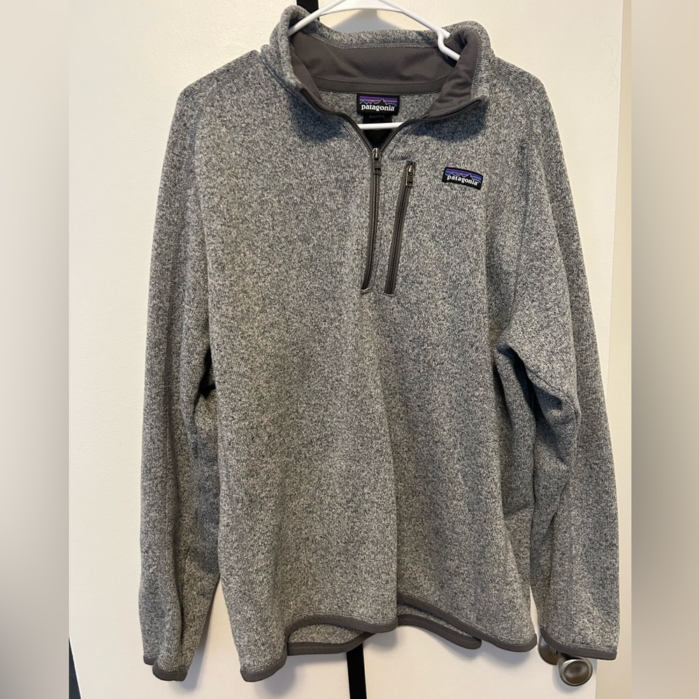 Patagonia Gray Zip Up Sweater